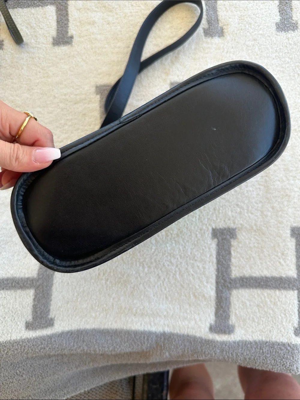 Coach Black Leather Shoulder Bag with Silver Hardware